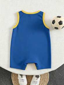 Baby Boy Summer Colombia National Football Team Style Romper - Multicolor - View 2