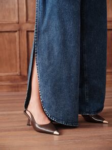 Anewsta Women's New Fashion Casual Design Blue Jeans Long Pants - Blue - View 2