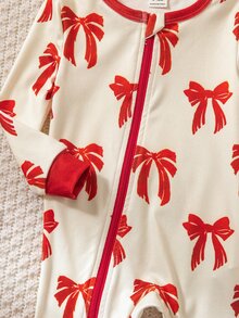 SHEIN 2PCS Baby Girls Pajamas - Red - View 3