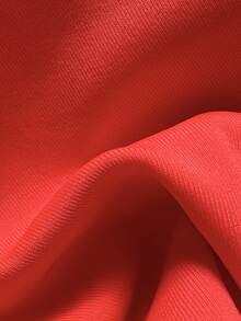 SHEIN Swim Women's Plain Red Fabric Bandeau Tie Back Bikini Set With Thongs Bottom - Red - View 8