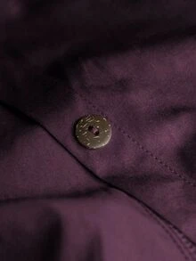 SHEIN LUNE Plus Size Women's Solid Color Long Sleeve Hooded Long Casual Jacket With Large Pockets Fall - Purple - View 5