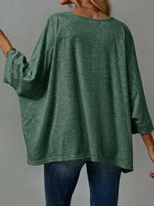 EMERY ROSE Women's Crew-Neck Batwing-Sleeve Loose-Fit Casual T-Shirt (2-Pack) - Multicolor - View 2