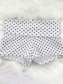 SHEIN Sparklyn Tween Girls Summer Casual All-Match Versatile Daily Fitness Sports Yoga Tight Short Print , Back To School - Black and White - View 2