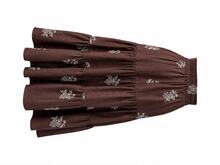 Lacomfia Women's Cake Skirt Hem Versatile Comfortable Slimming Plus Size Vacation Formal Brown Summer Boho Vintage - Coffee Brown - View 2
