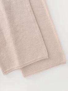 SHEIN New Fall Winter Women Two Pieces Set, Color Block Button Polo Collar Sweater & Straight Leg Pants, Loose Comfy Daily Khaki Casual Outfit - Khaki - View 7