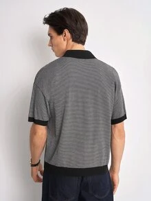 NEOSTRIT Men's Striped Short Sleeve Knit Top - Multicolor - View 4