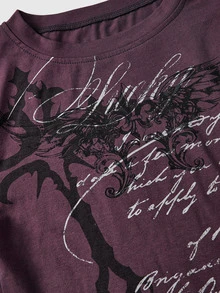 ROMWE Y2K Women T-Shirts - Purple - View 8