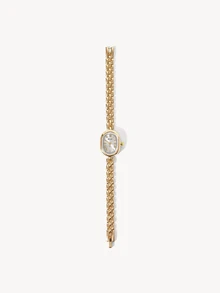 Opalesca 1pc Women's Stainless Steel Bracelet Watch, Classic Square Dial, Elegant Quartz Watch Suitable For Daily Wear, Business, Party - Gold - View 11