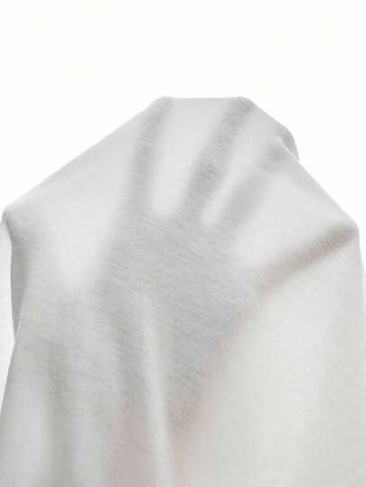 Lumivelle Women's Spring/Summer New Pure Cotton T-Shirt, Round Neck, Cinched Waist, Pleated, Casual Commute Design White T-Shirt