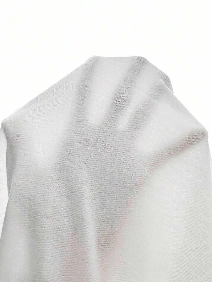Lumivelle Women's Spring/Summer New Pure Cotton T-Shirt, Round Neck, Ruched Waist, Casual Minimalist Commute Design, Brunch Daily City Break Everyday