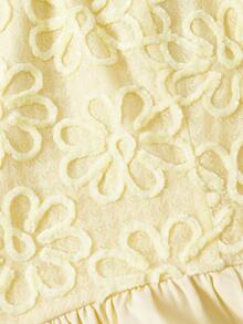 SHEIN MOD Cream Petal Sleeve Lace Bodice Satin Midi Dress Picnic Garden Party Tea Party Summer Cottagecore Flowy - Apricot - View 7