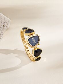 Opalesca 1pc Women's Fashion Personalized Creative Exquisite Elegant Quartz Bracelet Watch (1pc/Set), Watch Box Not Included - Black - View 2