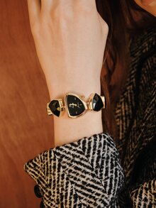 Opalesca 1pc Women's Fashion Personalized Creative Exquisite Elegant Quartz Bracelet Watch (1pc/Set), Watch Box Not Included - Black - View 7