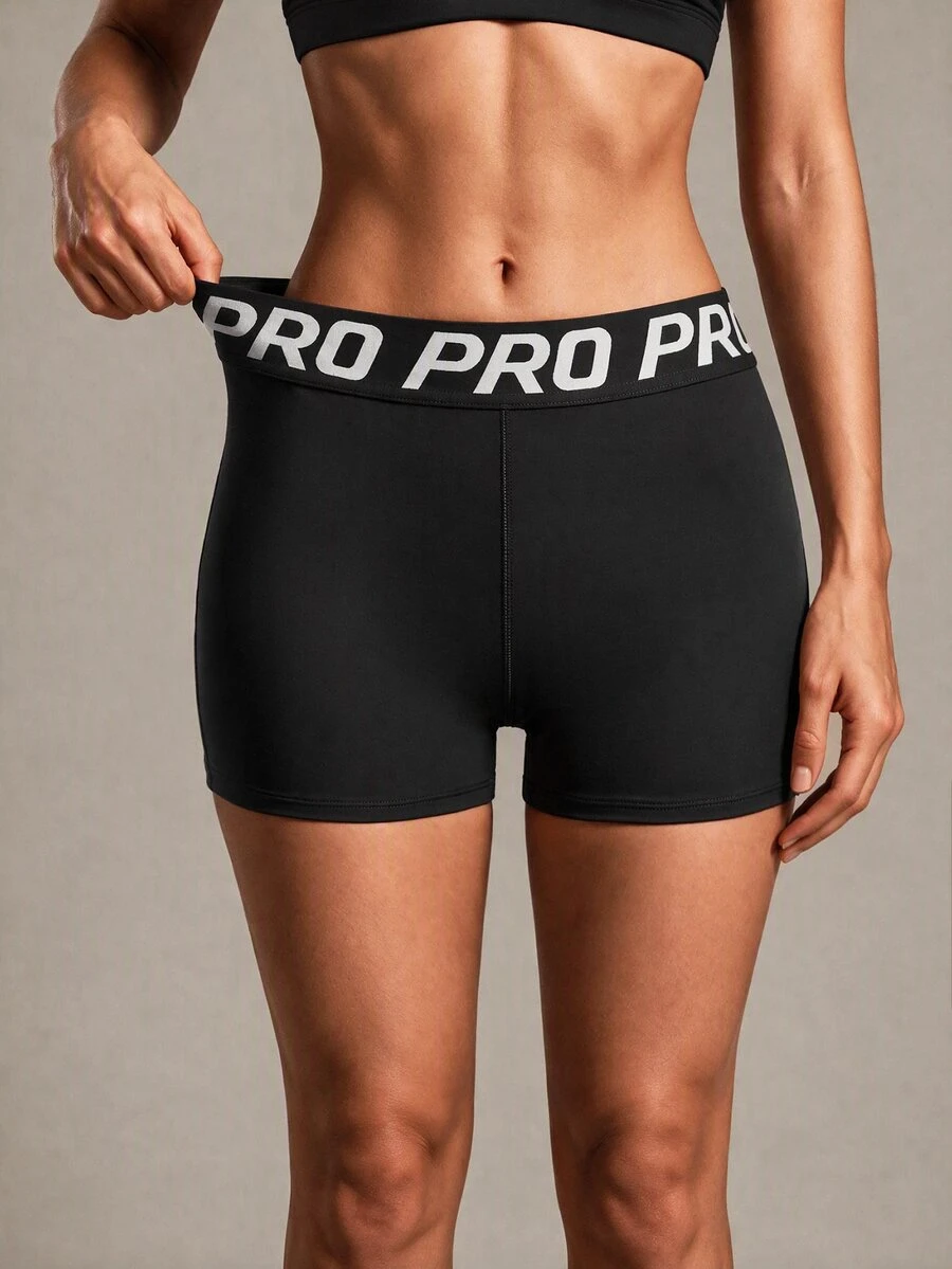 SHEIN Sports Women Sports Shorts - Black - View 1