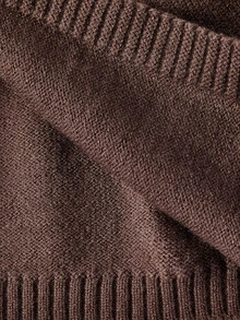 Trelyra Spring/Autumn Basic Solid Color Knitted Cardigan, Lantern Sleeve High Waist Short Top, Soft Knitted Cardigan, Essential Outer Layer For Camisole Skirt, Versatile Piece For Camisole/Dress, All-Season Wearable, High Waist Short Fit To Elongate Lower Body Proportions - Camel - View 11