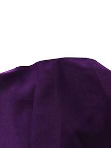 RosyDaze Women's Elegant Casual Solid Color Ruffle Petal Sleeve Shirt - Purple - View 8