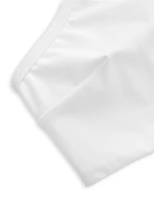 SHEIN Cheerettes Women's Plus Size Solid Color Casual Daily Sports Bra - White - View 5