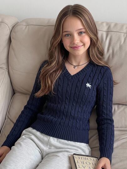 SHEIN Teen Girls Clothing Striped Sweater Cardigan Suitable For Tween Girl Casual Wear, Back To School Wear, Home Style, Daily Wear, School Wear, Travel Wear, Spo
