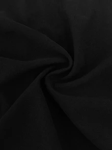 Auvina Versatile Premium Gold Foil Knit Fabric Plus Size Women's Jumpsuit Fall - Black - View 6