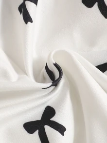 SHEIN 5件組新生女嬰連腳緊身褲 可愛甜美 白色黑色愛心豹紋星星蝴蝶結 常規款 生日派對 秋冬節日保暖修身 - 黑與白 - 查看 8