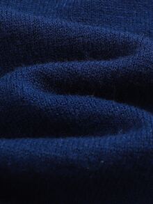Cozy Pixies Kids Young Boy Colorblock Striped Knit Soft 3D Cable Texture Crew Neck Long Sleeve Pullover Autumn Sweater - Navy Blue - View 8