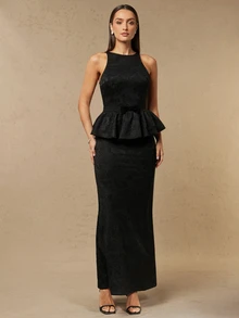 Silquee Women's Solid Color Pleated Top And Pants Casual Daily 2 Pieces Set Fall Clothes For Women Festival Outfits For Women Black Lace Two Pieces Set - Black - View 4