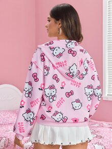 HELLO KITTY AND FRIENDS | SHEIN Women's Cartoon Print Sweatshirt - Baby Pink - View 2
