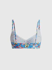 SpongeBob SquarePants | ROMWE Bra Camisole Wanita dengan Motif Kartun Lucu dan Menarik di Seluruh Permukaan - Biru - View 2