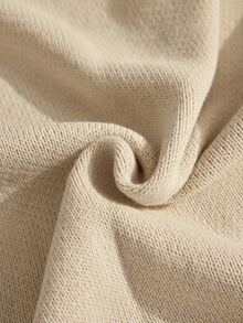 CLARA VERO Beige Zip Up Palazzo Knit Set, Oversize, Street Or Travel, Double Zip And Pocket Jacket, Wide Leg - Beige - View 9