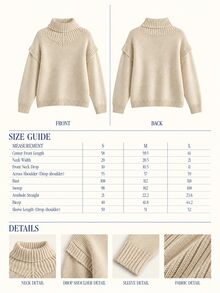 RosyDaze Navy White Striped Oversized Fuzzy Sweater, Loose Fit, Perfect For Cozy Coffee Dates Or Laid-Back - White - View 10