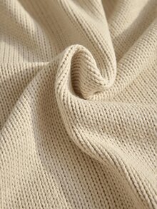 RosyDaze Navy White Striped Oversized Fuzzy Sweater, Loose Fit, Perfect For Cozy Coffee Dates Or Laid-Back - White - View 9
