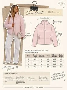 Pariaura Women's Pink Puffer Winter Coat, Stylish Outerwear - Pink - View 3
