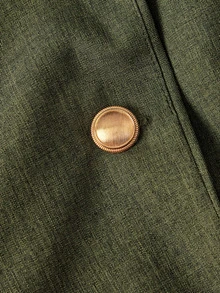 Trelyra Elegant Slouchy Belted Blazer & British Curved Leg Pants Women 2 Pieces Set - Army Green - View 14