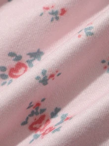 DAZY Infant (Girl) Round Neck Long Sleeve Spring/Summer 2 Pieces Set Loungewear - Baby Pink - View 3