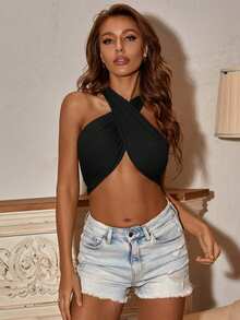 Allurite Chiquease Women Tank Tops & Camis ,Halloween, Christmas - Black - View 5