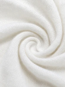 Elafinee Áo cardigan nữ mùa đông màu trắng đính sequin thiết kế thanh lịch thường ngày - trắng - Xem 7