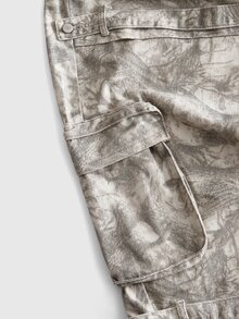 ROMWE MEN Street Life Celana Jeans Pria Motif Kamuflase Longgar - MultiWarna - View 4