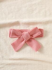 SHEIN 2pcs/Set Newborn Spring/Autumn Burgundy Sweet Princess Style Bow Lace Mesh Patchwork Long Sleeve Dress With Headband Set, Loose Comfortable Fit, Suitable For Daily Wear, Full Moon Banquet, 1st Birthday Party, Holiday Gathering, Photo Shoot - Pink - View 6