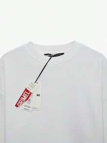 Women's MIMI Women's Crew Neck Regular White Sweatshirt - White - View 3