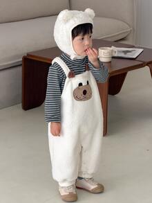 DAZY Baby Boys Cartoon Casual Fashion Creative Personalized Fresh Cute Romper - Beige - View 4