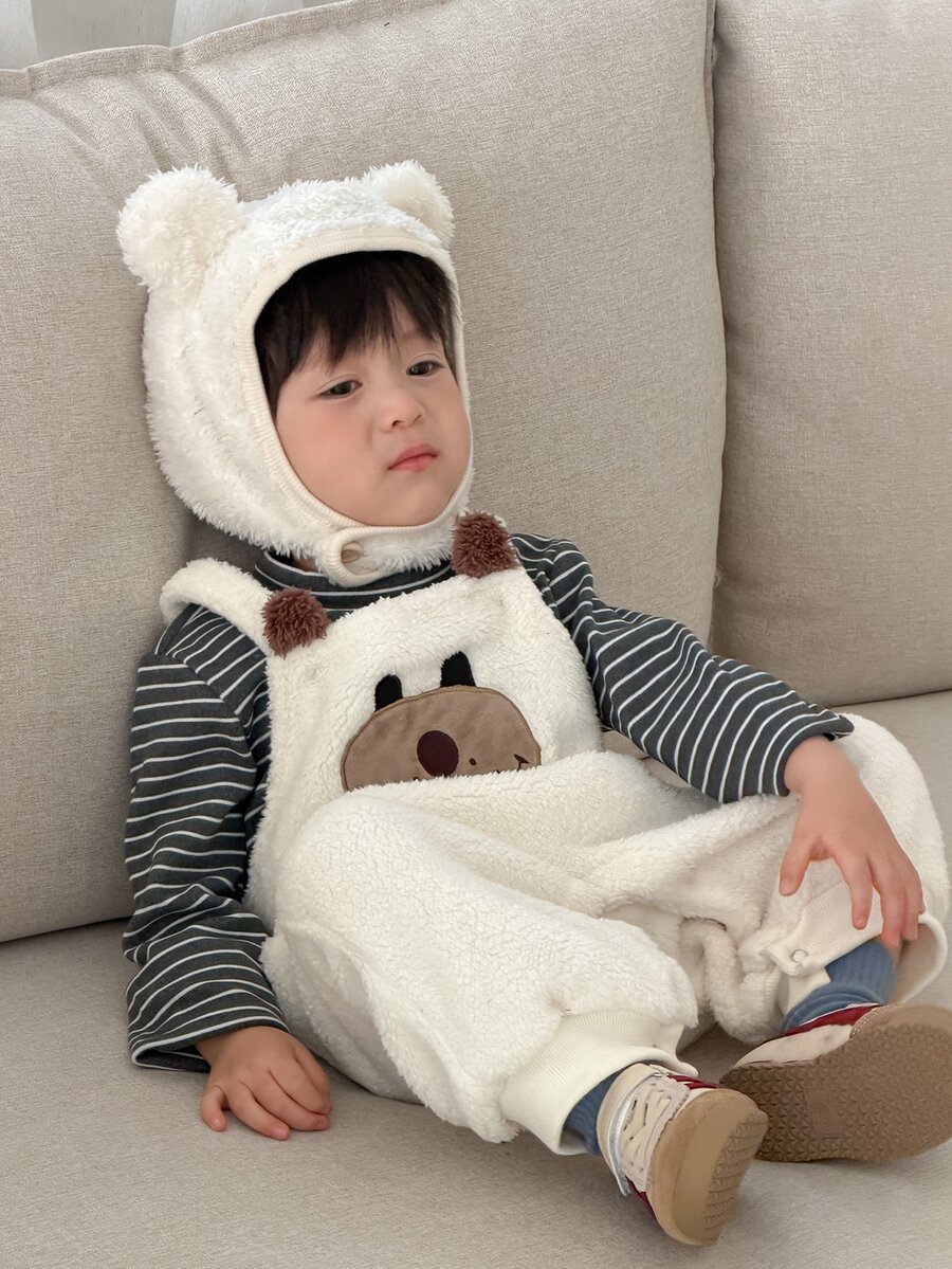 DAZY Baby Boys Cartoon Casual Fashion Creative Personalized Fresh Cute Romper - Beige - View 1