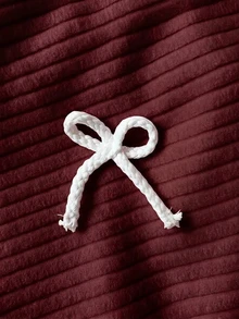 SHEIN 2Pcs Toddler Girl Sweater + Flare Pants Cute Elegant Burgundy Ribbed 3D Bow Long Sleeve High Neck Thick Wedding Fall Winter Holiday Outfit - Burgundy - View 8