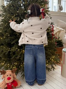 DAZY Infant/Toddler (Girl) Casual Faded Korean Style Denim Jeans - Blue - View 2