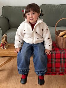 DAZY Infant/Toddler (Girl) Casual Faded Korean Style Denim Jeans - Blue - View 5