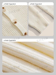 Anewsta Cárdigans de Mujer - Blanco - Ver 4