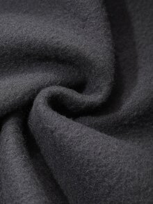 DAZY Autumn/Winter Thermal Lined Dark Gray Letter Print Short Hoodie For Men - Dark Grey - View 9