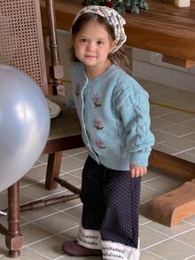 DAZY Infant/Toddler (Girl) Autumn/Winter Long Sleeve Cardigan - Blue - View 6