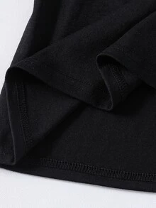 SHEIN 青少年男孩休閒舒適百搭熊圖案長袖上衣與格紋長褲套裝 - 彩色 - 查看 5