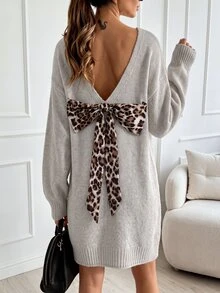 Holdful Holdful Fall Clothes FOR WomenWomen Sweater Dresses - Light Grey - View 8