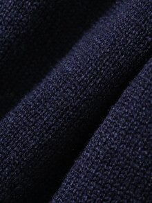 DAZY Infant/Toddler (Girl) Colorblock Collar Sweater Dress, Autumn/Winter - Navy Blue - View 8